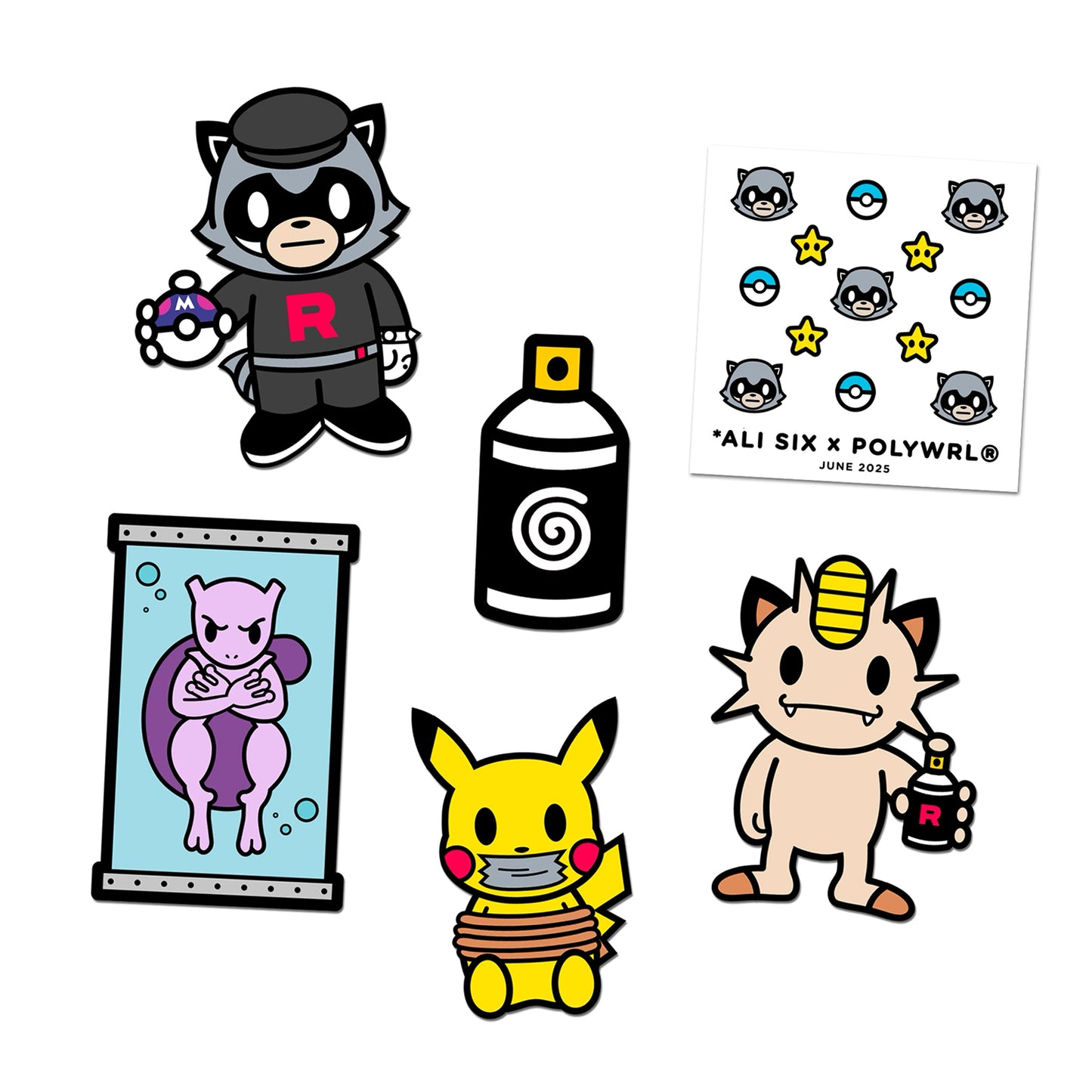 polywrl x Ali Six sticker pack